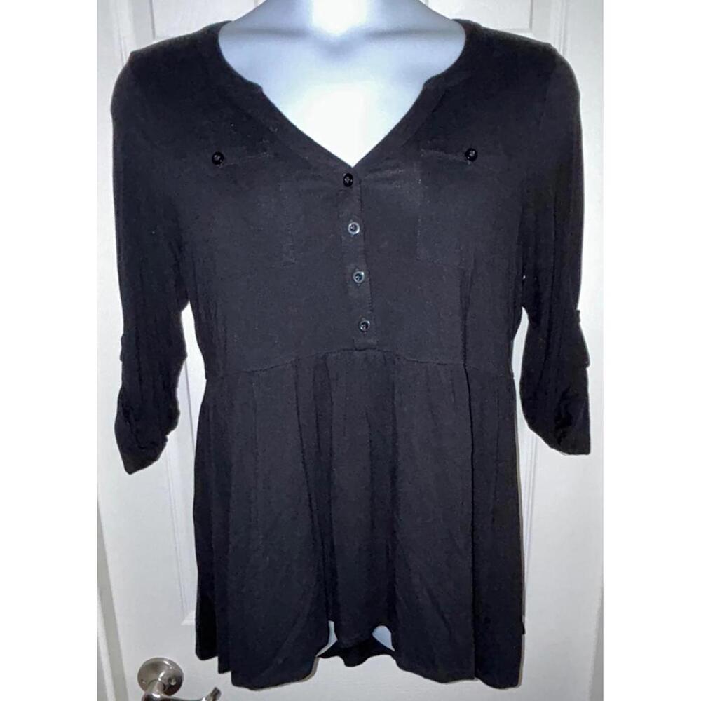 Torrid Babydoll Black Top sz 0